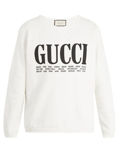 white gucci sweat shirt|Gucci sweatshirt for men.